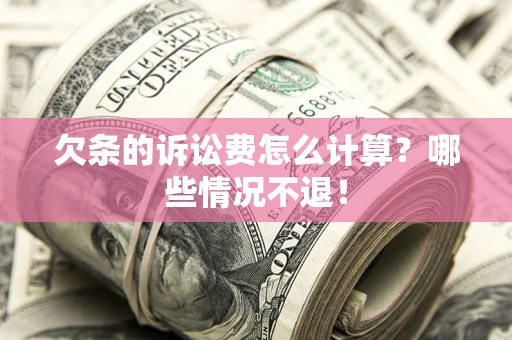 济南欠条的诉讼费怎么计算?哪些情况不退! 济南欠条的诉讼费怎么计算?哪些情况不退!