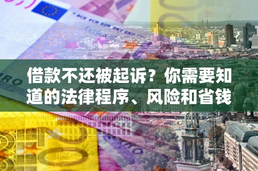济南借款不还被起诉？你需要知道的法律程序、风险和省钱技巧