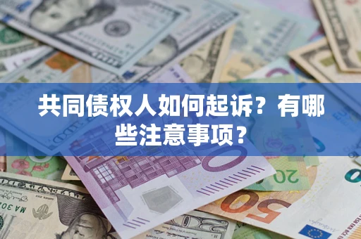 济南共同债权人如何起诉？有哪些注意事项？